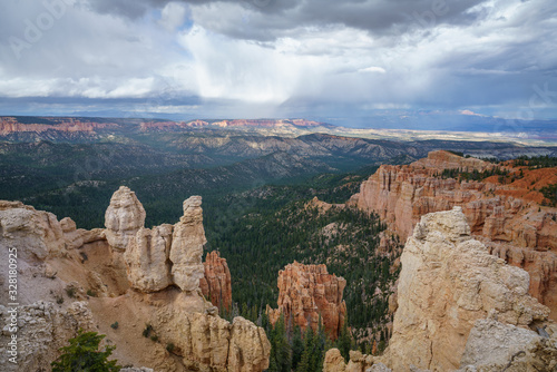 rainbow point in bryce canyon national park in utah in the usa