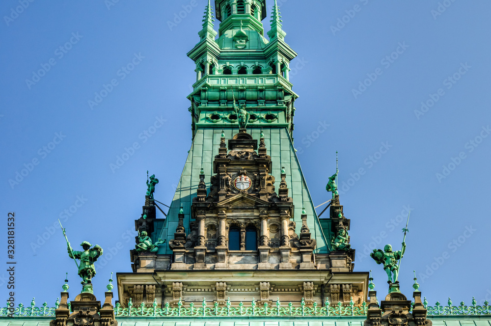 Rathausturm in Hamburg