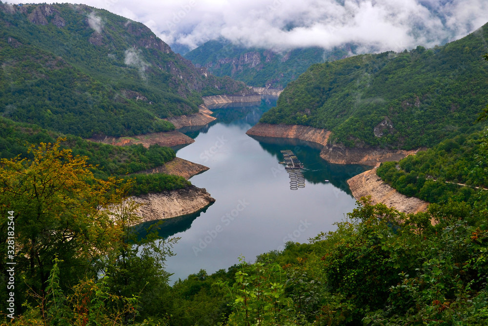 Piva Lake(Pivsko Jesero) in Montenegro.. Piva Lake(Pivsko Jesero) in Montenegro..