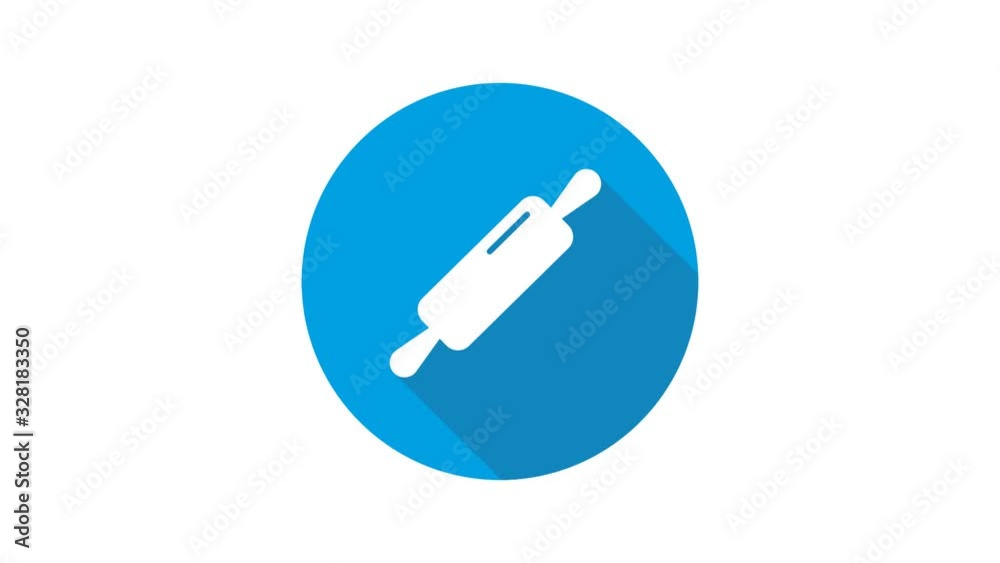 Blue motion graphic icon animation roller Blue motion graphic icon animation roller