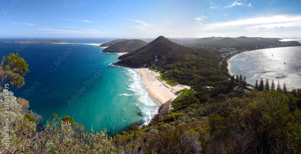 Panorama photo of Nelson Bay, Port Stephens Australia Panorama photo of Nelson Bay, Port Stephens Australia