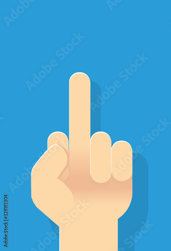 Grafik Geste Hand mit erhobenen Mittelfinger