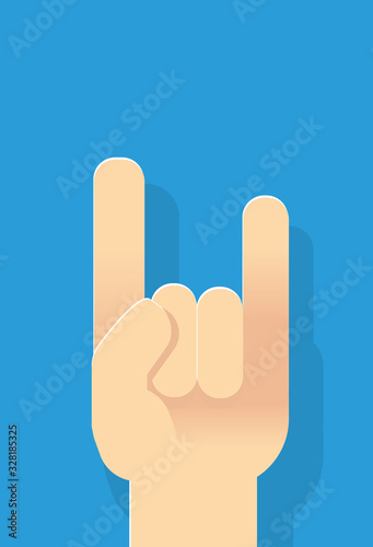 Grafik Hand mit erhobenen Zeigefinger und kleiner Finger
