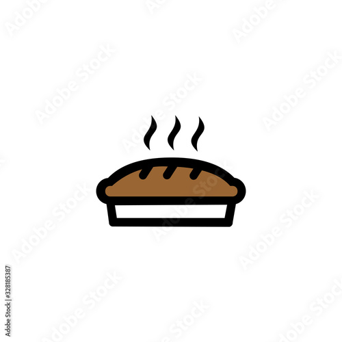 Pie icon, Bakery Label, Baker Logo, Pie Icon, Baking Logo, Retro Apple Pie Logo.
