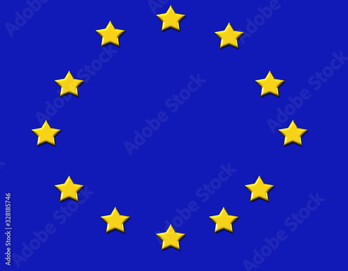 twelve golden stars on a blue background the symbol of the european union