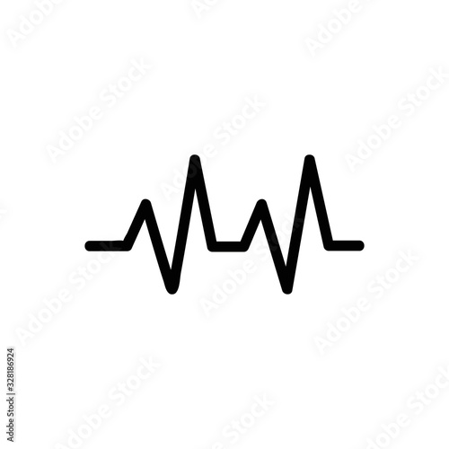 Sound acoustics icon vector. Thin line sign. Isolated contour symbol illustration