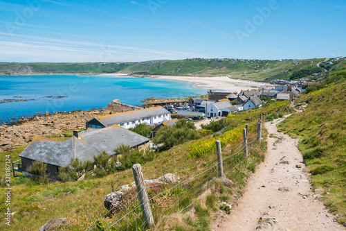Beautiful Sennen Cove near Land's End on the South West Coast Path, Cornwall, England