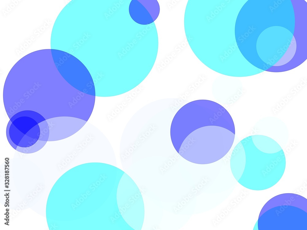 Abstract blue circles illustration background Abstract blue circles illustration background