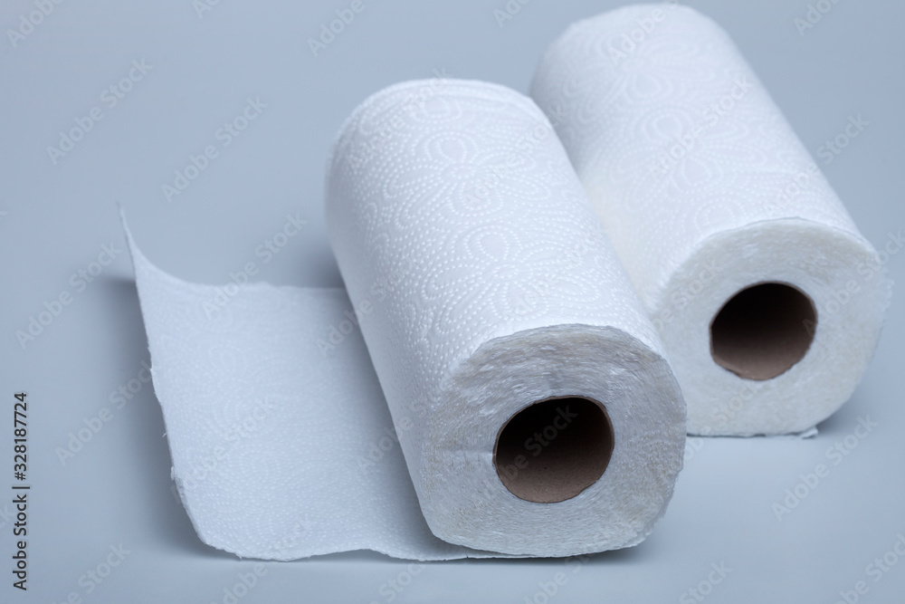 rolls of paper towel on white background rolls of paper towel on white background