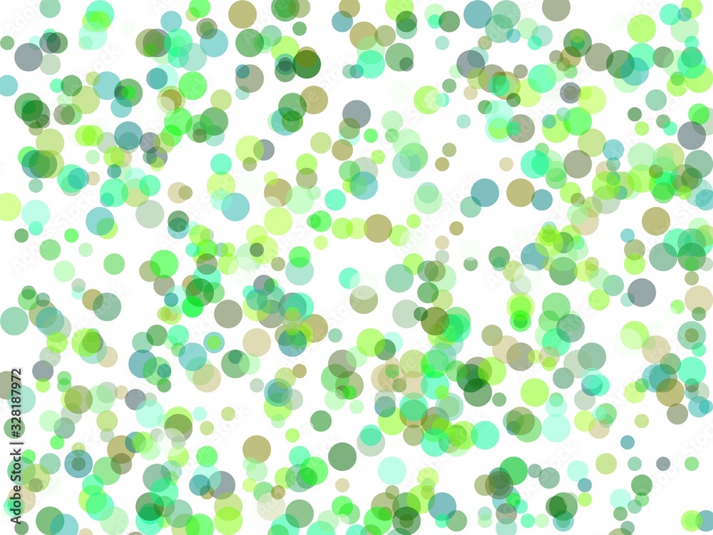 Abstract green circles illustration background