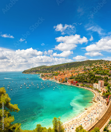 Turquoise sea blue sky Mediterranean landscape french riviera © LiliGraphie