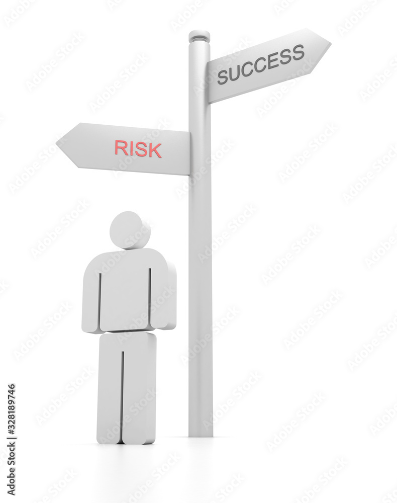 Abstract directions, human choices and risk management theme, original 3d rendering Abstract directions, human choices and risk management theme, original 3d rendering