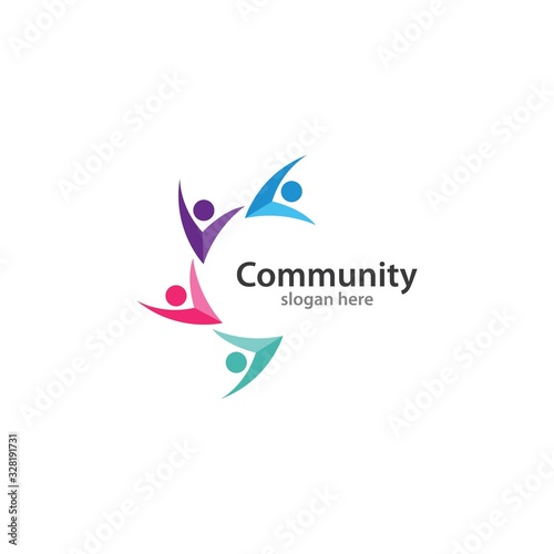 Community, network and social logo