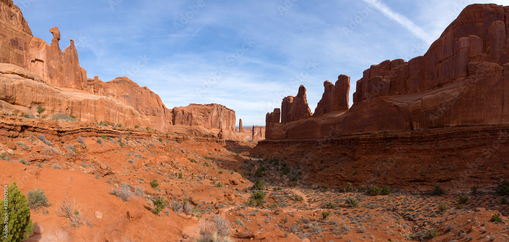 Park Avenue overview at the Arches National Park, Utah, USA