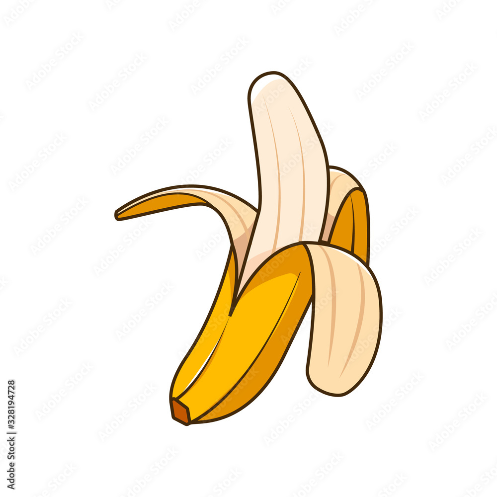 banana isolated on white background