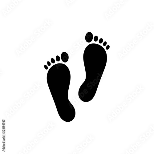 footprints vector icon template black color editable. footprints vector icon symbol Flat vector illustration for graphic and web design. © Alwie99d