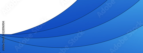 抽象的な青い波の模様と白背景