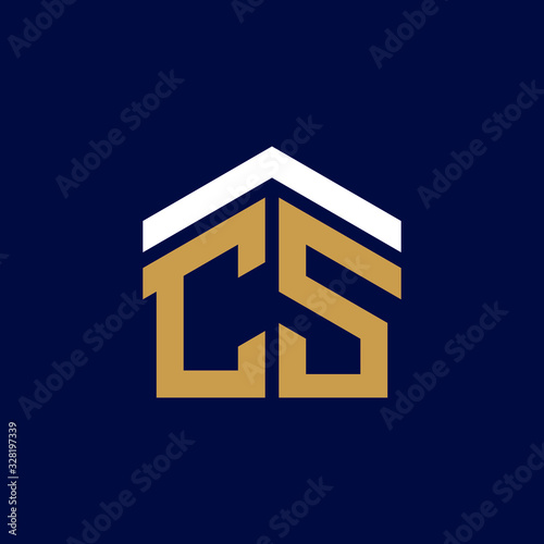 Initial Letters CS House Logo Design