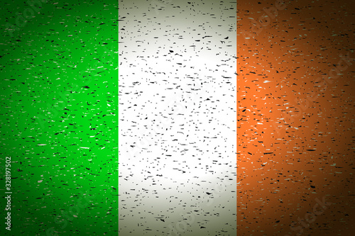 flag of ireland in retro background