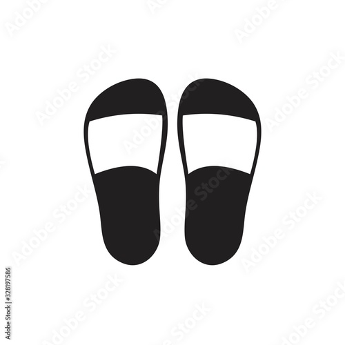 Slippers icon template black color editable. Slippers icon symbol Flat vector illustration for graphic and web design.