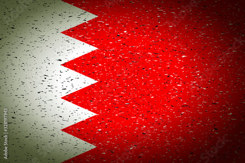 flag of bahrain in retro background