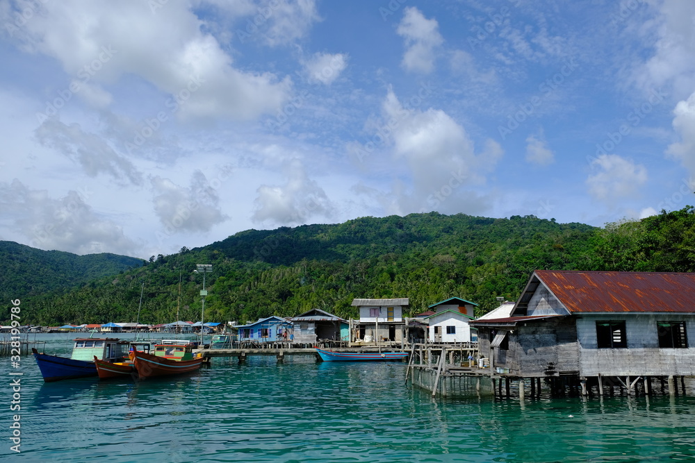 Anambas Islands Indonesia - Terempa fishing village Siantan Island