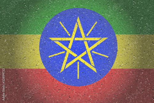 flag of ethiopia in retro backgroun