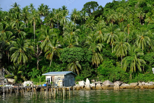 Anambas Islands Indonesia - traditional house on Siantan Island photo