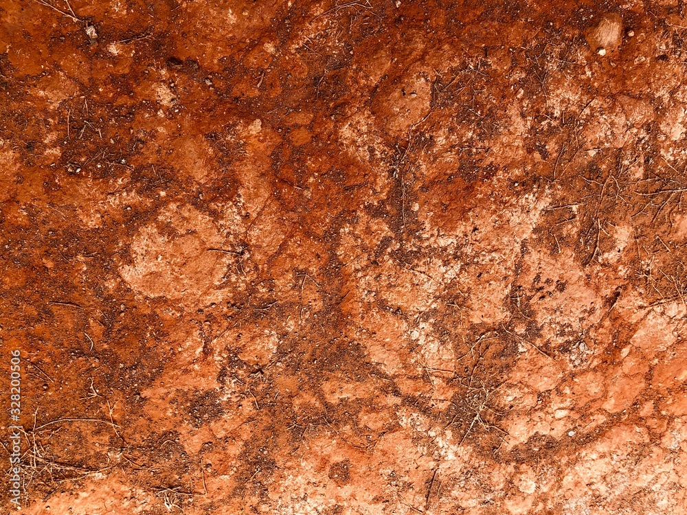 Close up brown soil ground surface Close up brown soil ground surface