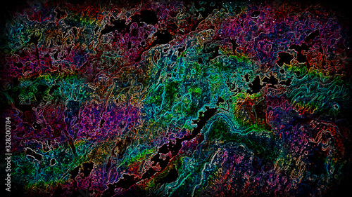 Virus colorido abstracto 