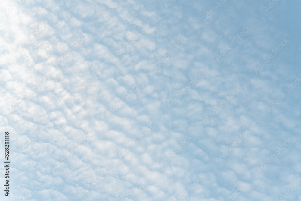 Obraz premium Cirrus and Altocumulus Clouds on blusky 