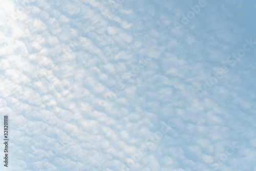 Cirrus and Altocumulus Clouds on blusky 
