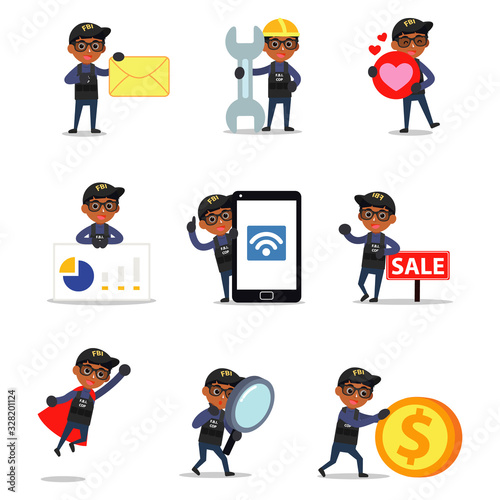 Set character of male FBI agent in national security.