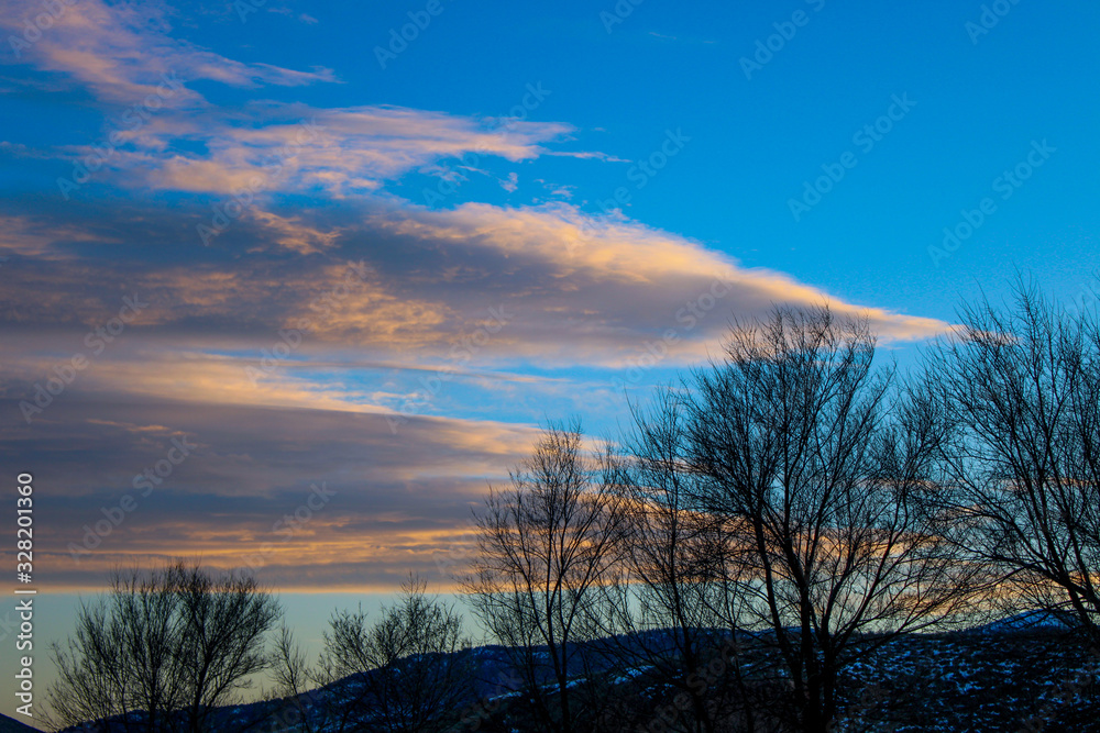 Fototapeta premium sunset in mountains