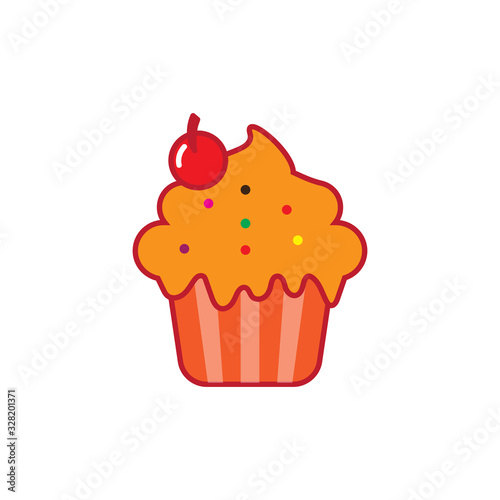 Cupcake icon design isolated on white background