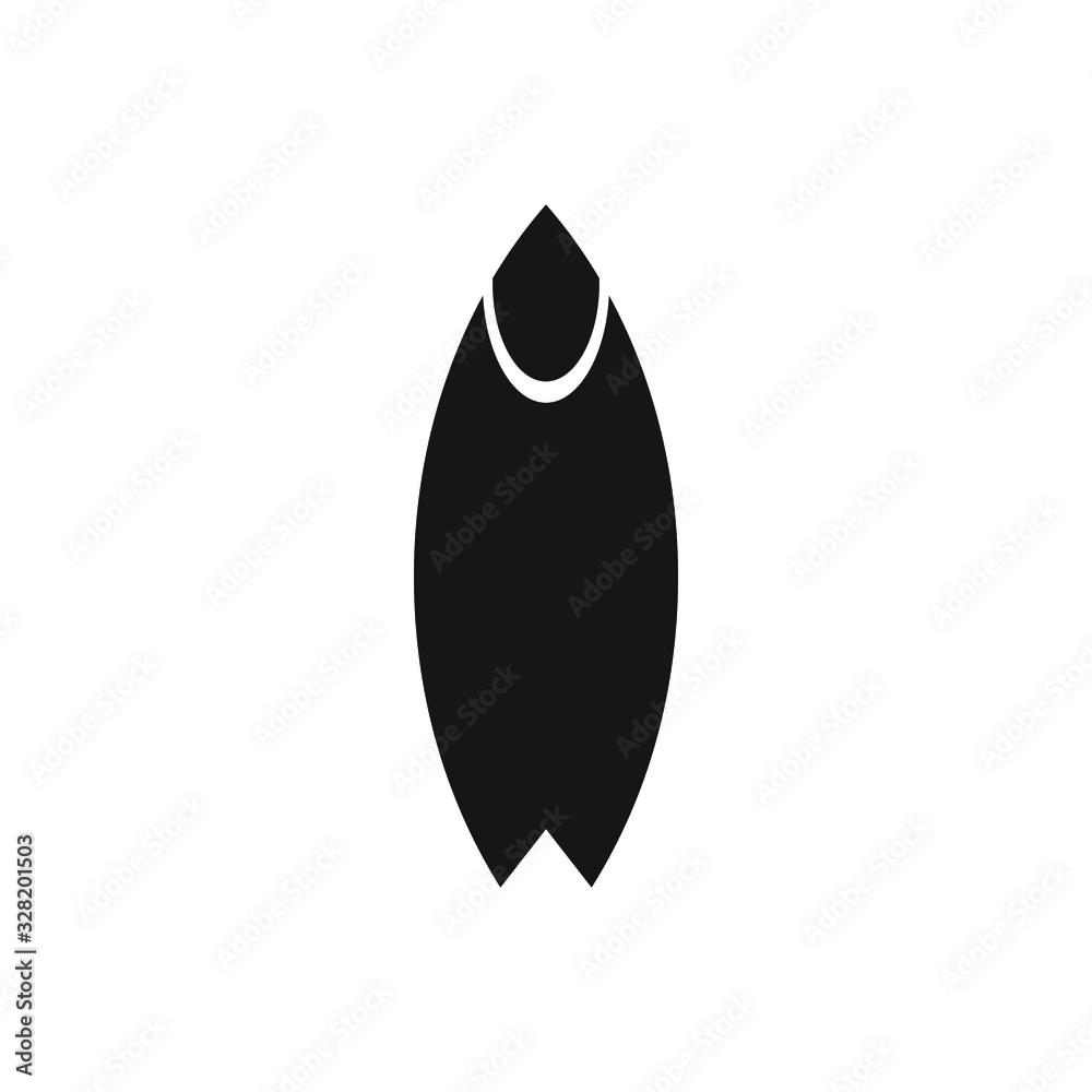 Surfboard icon design isolated on white background Surfboard icon design isolated on white background