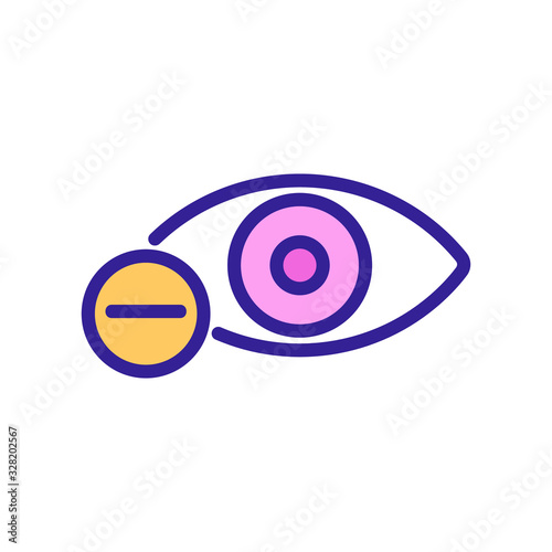 farsightedness icon vector. Thin line sign. Isolated contour symbol illustration