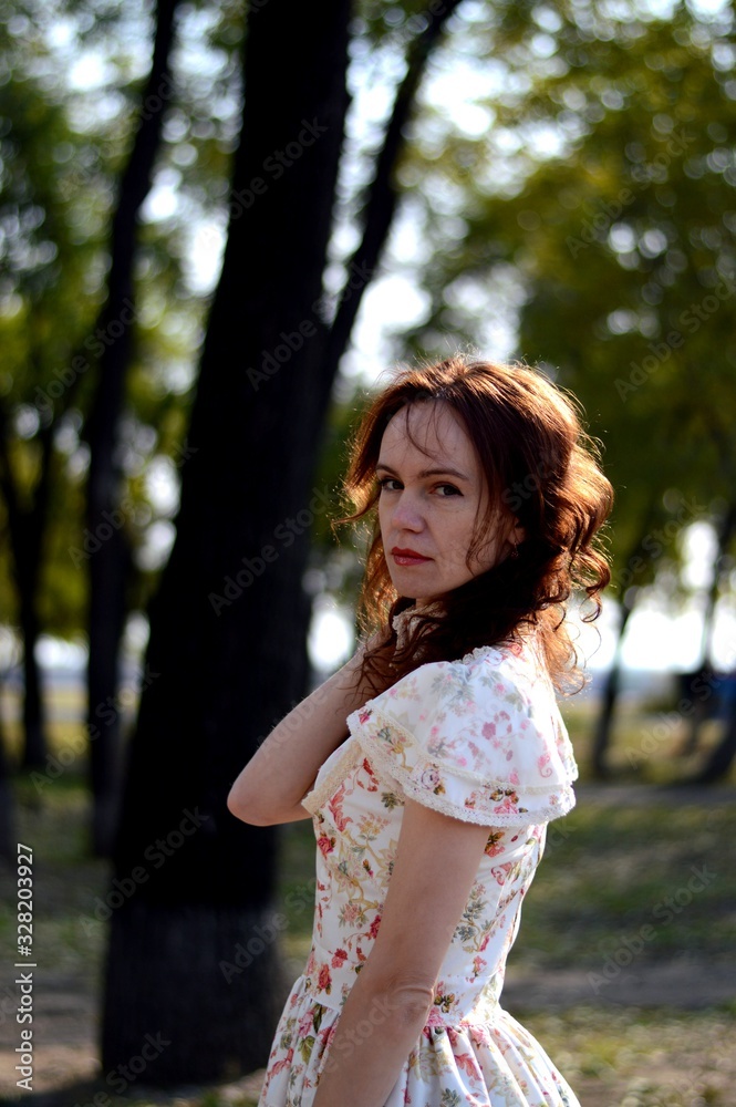 portrait of a girl in park