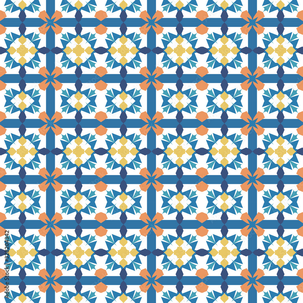 Flower abstract seamless tile pattern. Decoration, fabric.Mobile