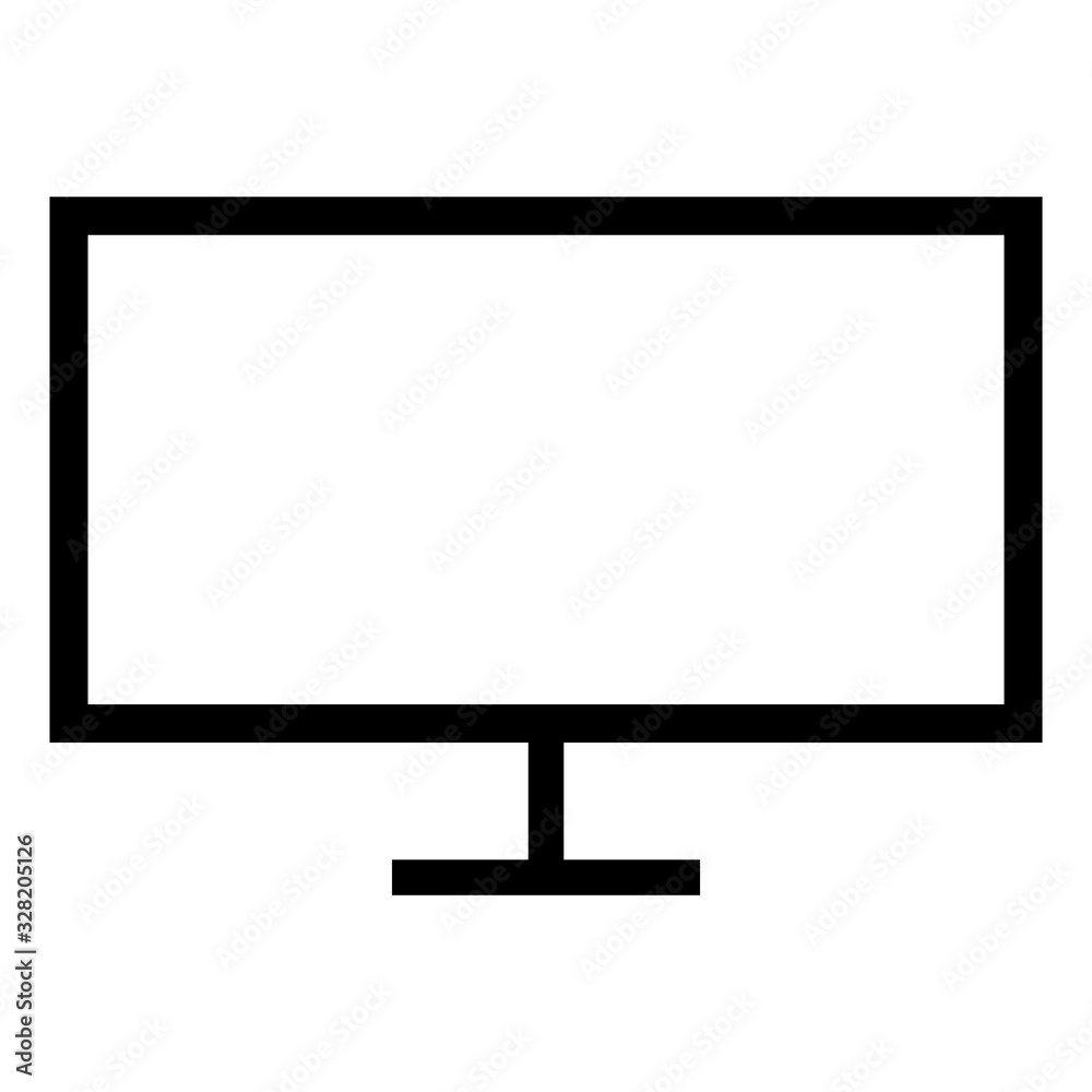 flat screen television icon vector template flat screen television icon vector template