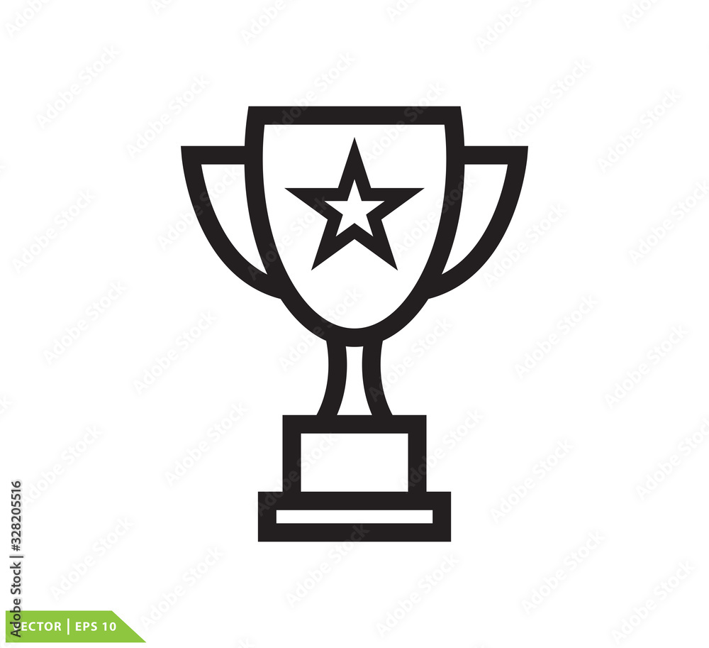 Trophy icon vector logo template flat trendy Trophy icon vector logo template flat trendy
