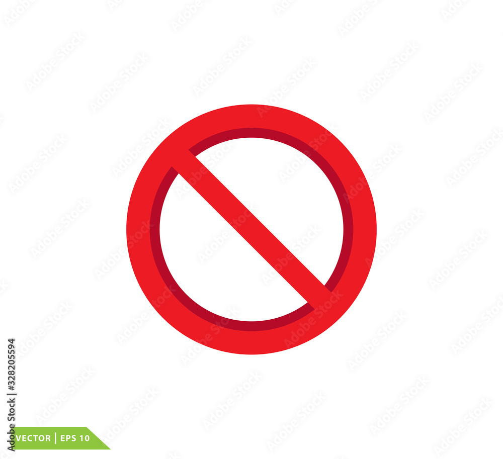 Stop sign ,no icon vector flat style Stop sign ,no icon vector flat style