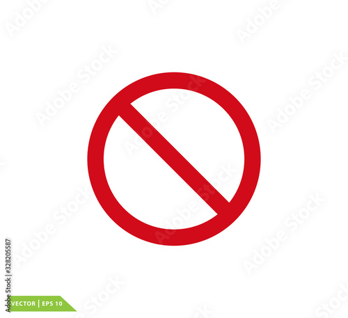 Free Download Stop sign ,no icon vector flat style - GFXLoad