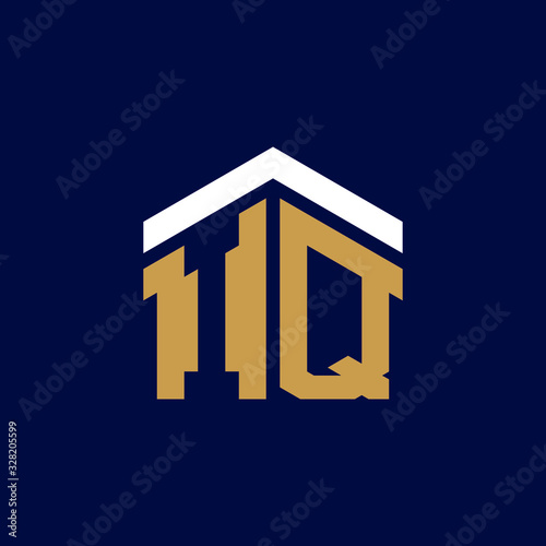 Initial Letters IQ House Logo Design