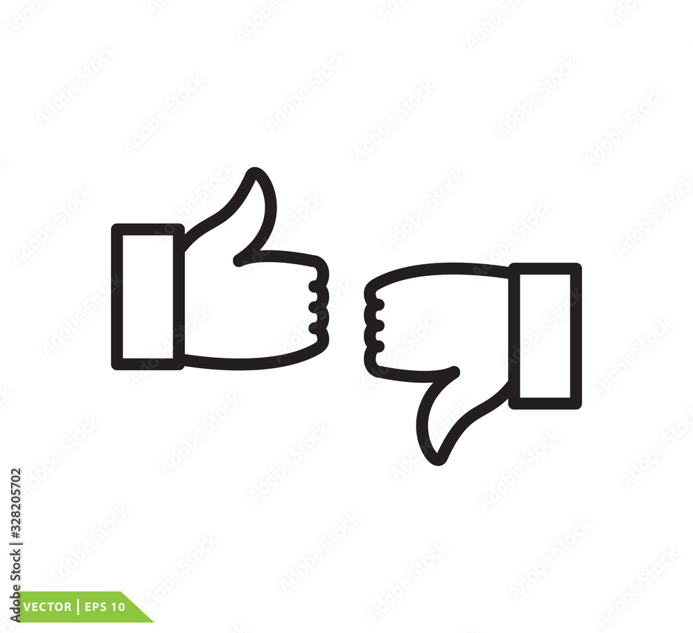 Thumb icon vector logo design template Thumb icon vector logo design template