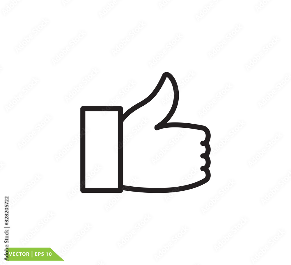 Thumb icon vector logo design template Thumb icon vector logo design template