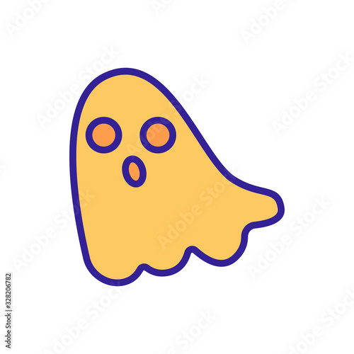 ghost icon vector. Thin line sign. Isolated contour symbol illustration