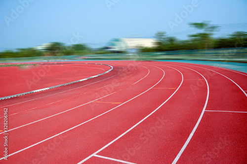 Running track with lanes