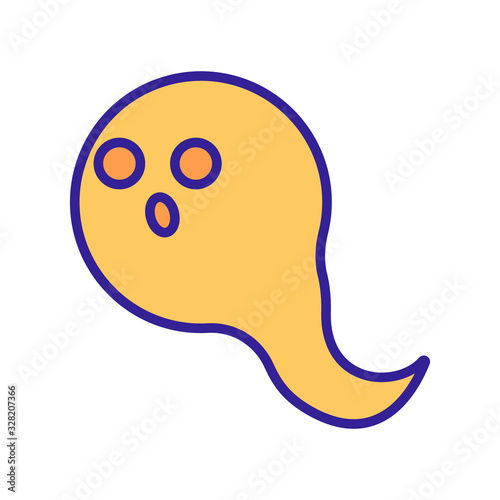 ghost icon vector. Thin line sign. Isolated contour symbol illustration