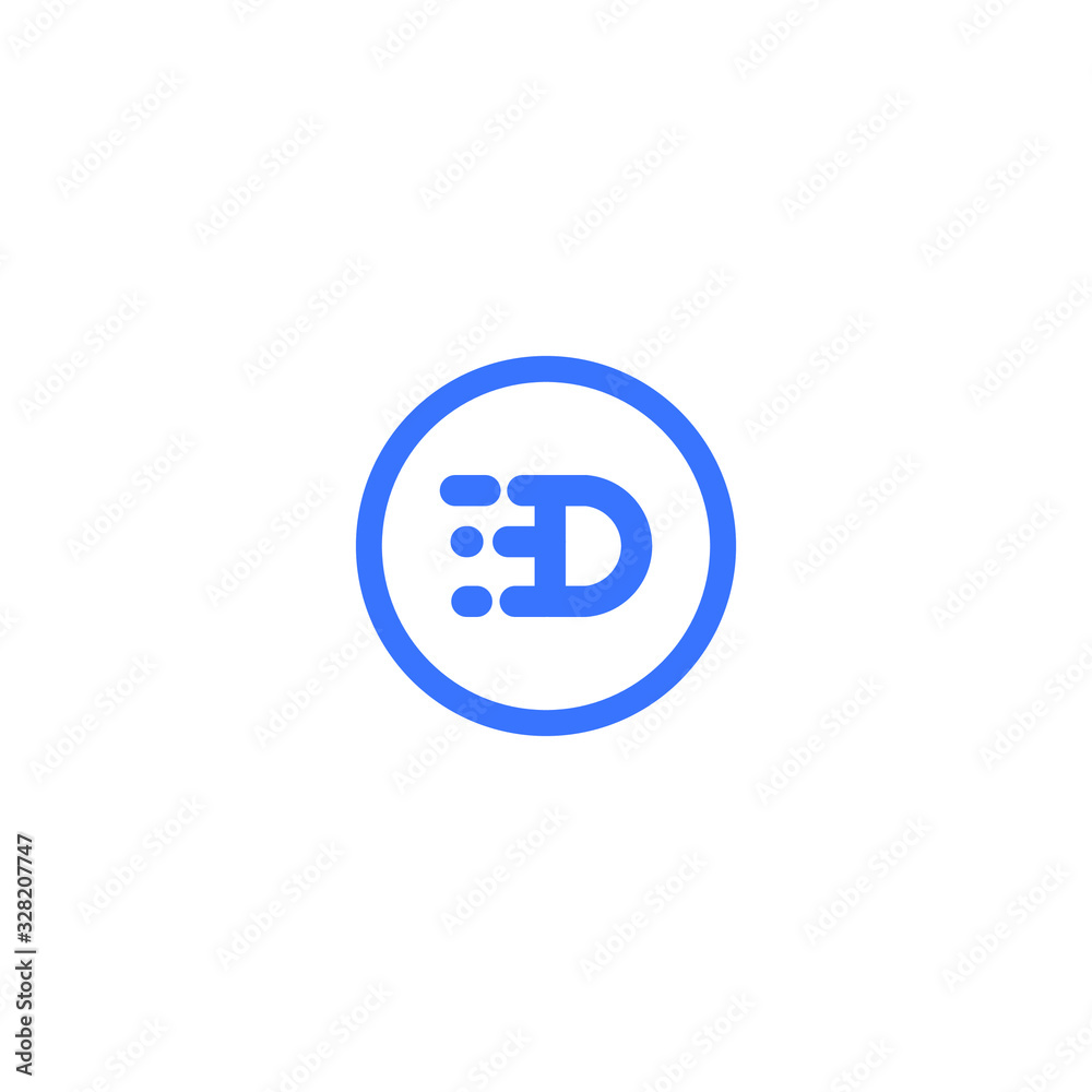Letter D logo Template Vector